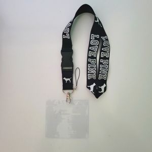 Key Holder Love PINK Victoria's Secret  One Size Lanyard & Vaccine Card Cover B